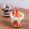 U/D Dessert Cups, 50Pcs Plastic Cups with Dome Lids, Disposable Dessert Cups with Lids, Clear Cup for Cold Drinks, Dessert, Fruit and Snacks,Xy13,E view 2