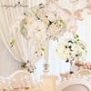Artificial and Dried Flower 35/40/50cm Artificial Flower Table Flower Ball Centerpieces Wedding Arch Backdrop Rose Peonies Hydrangea Mix Road Guide Bouquet - ( Color: White B; Size: 40cm ) view 2