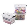Cand 12 Quart Plastic Latching Box, Clear Storage Bin with Lid, 6 Packs view 3