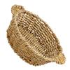 1pc Creative Straw Casserole Basket Hand-woven Multipurpose Heat Insulation Mat Decorative Pot Holder for Dining Table Rustic Home Decor Table and Style view 1