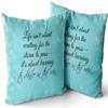 SALLEING Plain Unique Aqua Mint Turquoise Life Isn't About Waiting for The Staim to Pass Square Pillowcase Zippered Double Sided Printing 20x20 Inches Throw Pillow Case Cushion Cover, 20inchx20inch view 2