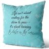 SALLEING Plain Unique Aqua Mint Turquoise Life Isn't About Waiting for The Staim to Pass Square Pillowcase Zippered Double Sided Printing 20x20 Inches Throw Pillow Case Cushion Cover, 20inchx20inch view 3
