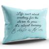 SALLEING Plain Unique Aqua Mint Turquoise Life Isn't About Waiting for The Staim to Pass Boudoir Pillowcase Zippered Double Sided Printing 12x18 Inches Throw Pillow Case Cushion Cover view 2