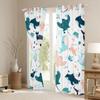 Erosebridal Kids Whale Window Treatments Dolphin Marine Life Window Curtains for Boys Girls Room Cartoon Octopus Sea Animal Curtains Underwater World Window Drapes White 2 Panel 52" Wx63 L view 3