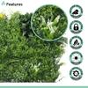 SunnyRoyal 11 Pcs 20"x20" Artificial Boxwood Panels Grass Wall Greenery Backdrop Decor Privacy Hedge Fence Screen for Outdoor Indoor Backyard Garden Decoration, 4 Mixed Leaves view 3