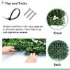 SunnyRoyal 4 Pcs 20"x20" Artificial Boxwood Panels Grass Wall Greenery Backdrop Decor Privacy Hedge Fence Screen for Outdoor Indoor Backyard Garden Decoration, 5 Mixed Leaves view 4