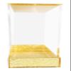 Judaica Place Lucite Square Matzah Box for Passover - Gold Glitter Design Matzah Holder for Seder Table - Size 8 Inches view 3