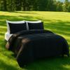DOWNCOOL King Size Comforter Set -All Season Bedding Comforters Sets with 2 Pillow Cases -3 Pieces Bed Set Down Alternative King Bedding Set -Black King Comforter Set(102"x90") view 2
