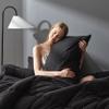 DOWNCOOL King Size Comforter Set -All Season Bedding Comforters Sets with 2 Pillow Cases -3 Pieces Bed Set Down Alternative King Bedding Set -Black King Comforter Set(102"x90") view 3