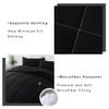 DOWNCOOL King Size Comforter Set -All Season Bedding Comforters Sets with 2 Pillow Cases -3 Pieces Bed Set Down Alternative King Bedding Set -Black King Comforter Set(102"x90") view 4