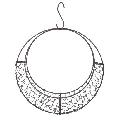 Hemoton Metal Wire Hanging Basket S Shape Plant Holder 11X11X2.4 Inches Rust Proof Hanging Planter Ring for Succulents Orchids Indoor Outdoor Garden Decor