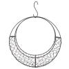 Hemoton Metal Wire Hanging Basket S Shape Plant Holder 11X11X2.4 Inches Rust Proof Hanging Planter Ring for Succulents Orchids Indoor Outdoor Garden Decor view 1