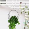 Hemoton Metal Wire Hanging Basket S Shape Plant Holder 11X11X2.4 Inches Rust Proof Hanging Planter Ring for Succulents Orchids Indoor Outdoor Garden Decor view 2