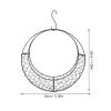 Hemoton Metal Wire Hanging Basket S Shape Plant Holder 11X11X2.4 Inches Rust Proof Hanging Planter Ring for Succulents Orchids Indoor Outdoor Garden Decor view 3