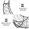 Hemoton Metal Wire Hanging Basket S Shape Plant Holder 11X11X2.4 Inches Rust Proof Hanging Planter Ring for Succulents Orchids Indoor Outdoor Garden Decor view 4