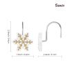 Sunlit Christmas Shower Curtain Hooks Snowflakes Shower Curtain Rings, Resin, White and Gold Christmas Decor, Winter Bathroom Decoration - 12 Pack view 3