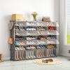 Aeitc 64 Pairs Shoe Rack Organizer Shoe Organizer Expandable Shoe Storage Cabinet Narrow Standing Stackable Space Saver Shoe Rack for Entryway, Hallway and Closet64"x12"x48" view 3