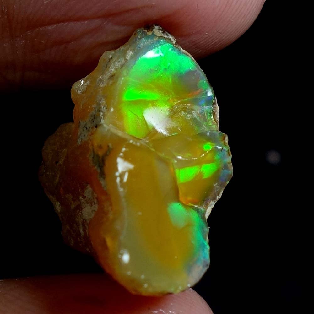 Dazzlegems 16.85 Cts AAA 100% Natural Rainbow Welo Fire Ethiopian Opal Rough Loose Gemstones-144