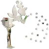 Wall Stickers,3D Mirror Wall Decal,DIY Acrylic Fairy Decor Angel Fairy Little Girl and Stars Wall Decoration view 1