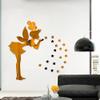 Wall Stickers,3D Mirror Wall Decal,DIY Acrylic Fairy Decor Angel Fairy Little Girl and Stars Wall Decoration view 3