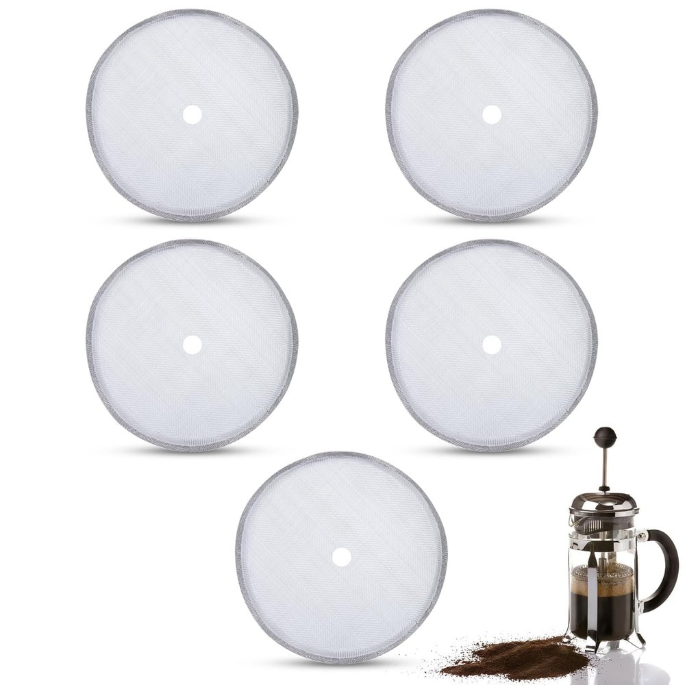 5PCS French Press Filter, 8cm/3.1in French Press Replacement Parts Screen for 600ml Stainless Steel Reusable Coffee Makers and Tea Machines