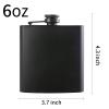 10 pcs Hip Flask for Liquor Black 6oz Stainless Steel Leakproof with 10 pcs Funnel for Gift, Camping, Wedding Party, Groomsmen Gifts view 2