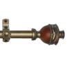 Ergode Camino Ava Decorative Rod Series - Antique Gold & Mahogany Finials - 0.75" Diameter - Adjustable - All-Metal Hardware - Easy Installation view 1