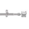 Ergode Royale Decorative Rod Series | Donna Crystal & Metal Finials | Adjustable Telescopic Rod | 0.75" Diameter | Wall & Ceiling Mount | 28-48" view 1