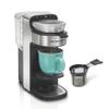 Hamilton Beach The Scoop Single Serve Coffee Maker & Fast Grounds Brewer for 8-14oz. Cups, Brews in Minutes, 40oz. Removable Reservoir, Stainless Steel (49987),Silver view 1