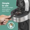 Hamilton Beach The Scoop Single Serve Coffee Maker & Fast Grounds Brewer for 8-14oz. Cups, Brews in Minutes, 40oz. Removable Reservoir, Stainless Steel (49987),Silver view 4