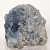 570g Ice Sky Blue Celestite Freeform Natural Sparkling Druzy Crystal Geode Mineral Stone Cluster - Madagascar + One Polished Clear Quartz Cabochon view 1