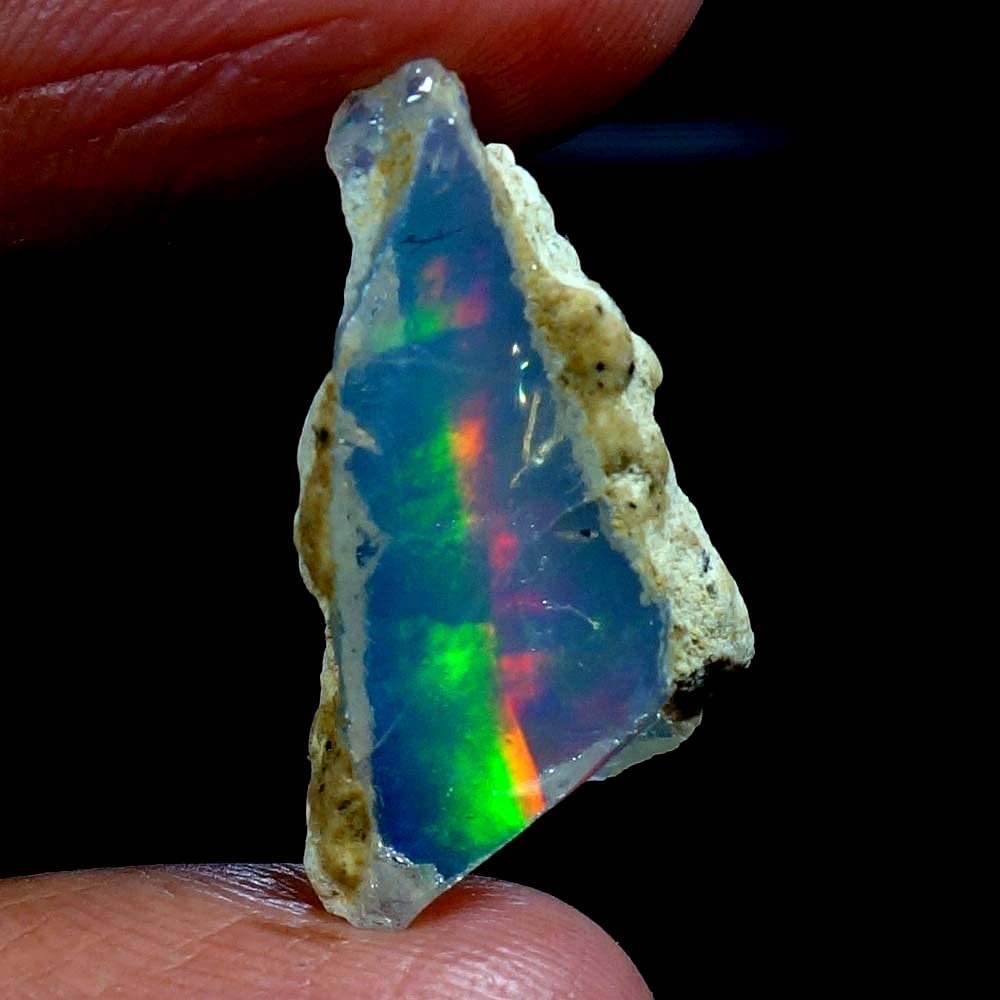 Dazzlegems 8.20 Cts AAA 100% Natural Rainbow Welo Fire Ethiopian Opal Rough Loose Gemstones-R-17