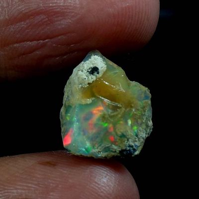 Dazzlegems 4.25 Cts AAA 100% Natural Rainbow Welo Fire Ethiopian Opal Rough Loose Gemstones-R-04
