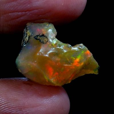 Dazzlegems 7.85 Cts AAA 100% Natural Rainbow Welo Fire Ethiopian Opal Rough Loose Gemstones-R-29