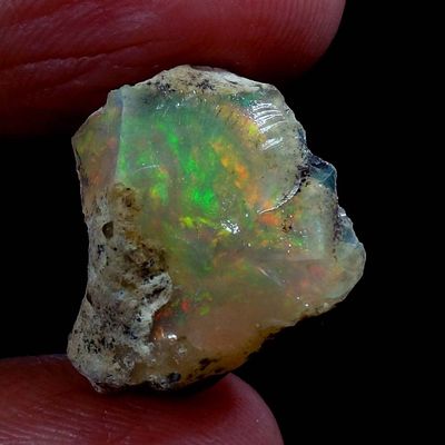 Dazzlegems 8.30 Cts AAA 100% Natural Rainbow Welo Fire Ethiopian Opal Rough Loose Gemstones-R-22