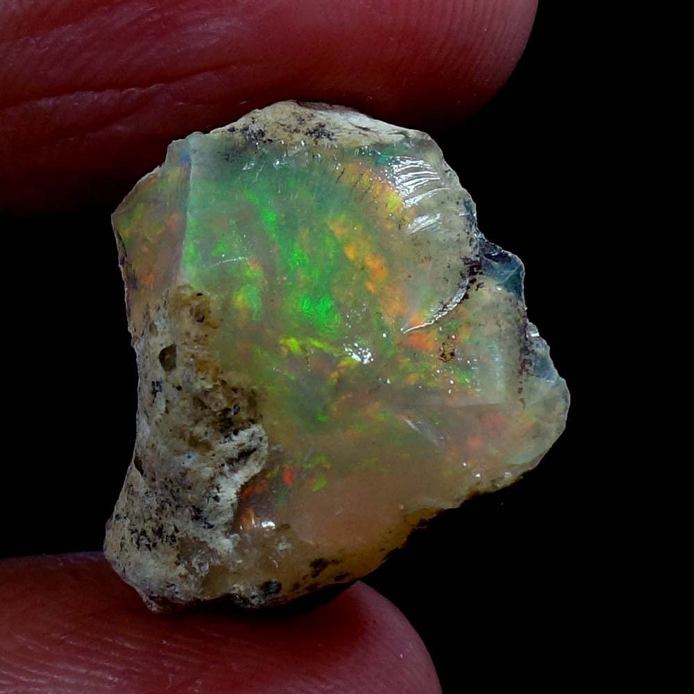 Dazzlegems 8.30 Cts AAA 100% Natural Rainbow Welo Fire Ethiopian Opal Rough Loose Gemstones-R-22