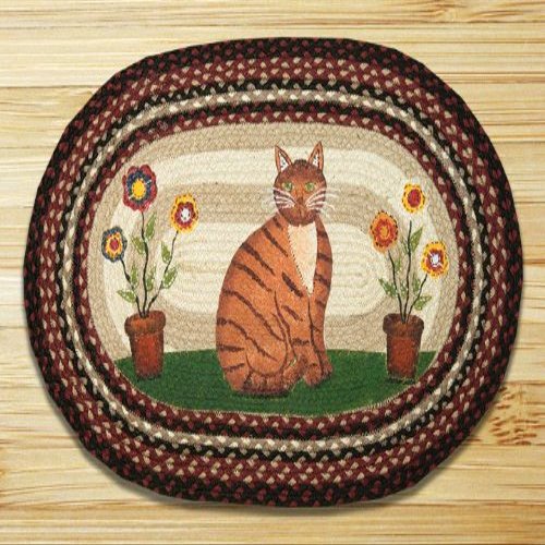JaggedDesigns Folk Art Cat Oval Patch
