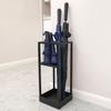 MyGift Umbrella Stand,Umbrella Holder for Entryway,20 Inch Tall Modern Metal Geometric Freestanding Umbrella Rack or Cane Holder with Shelf for Small Umbrellas and Bottom Drip Tray (Black) view 4