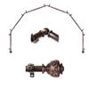 A&F Rod Dcor - Jamila 13/16" 6-Sided Bay Window Curtain Rod - Cocoa view 1