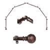 A&F Rod Dcor - Cara 13/16" 6-Sided Bay Window Curtain Rod - Cocoa view 1