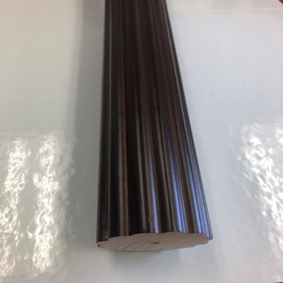 2 INCH Diameter Drapery Fluted Curtain Wood Rod 6 FT (Espresso)