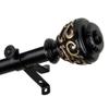 A&F Rod Dcor - Jamila 13/16" Single Curtain Rod 120-170 inch - Black view 3