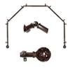 A&F Rod Dcor - Legend 13/16" 5-Sided Bay Window Curtain Rod - Cocoa view 1