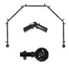 A&F Rod Dcor - Legend 13/16" 5-Sided Bay Window Curtain Rod - Black view 1