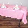 60''x102 Inch Rectangle Tablecloth Polyester Circular Wrinkle Free Table Cloth  Solid Soft Dinner Table Cover for Buffet Table, Wedding, Parties and Dinner - Pink view 2