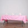 60''x102 Inch Rectangle Tablecloth Polyester Circular Wrinkle Free Table Cloth  Solid Soft Dinner Table Cover for Buffet Table, Wedding, Parties and Dinner - Pink view 3