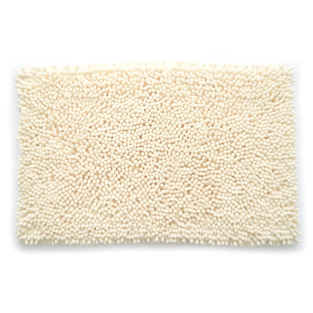 21 x 34 in. Ultra Plush Jumbo Chenille Bath Mat - Cream