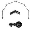 A&F Rod Dcor - Legend 13/16" 6-Sided Bay Window Curtain Rod - Black view 1