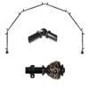 A&F Rod Dcor - Jamila 13/16" 6-Sided Bay Window Curtain Rod - Black view 1