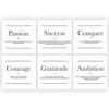 6X Motivational canvas, wall art for bedroom and office, inspirational black and white canvas poster, motivational poster set, decor bundle for home, wall pictures for living room (6x - 30 X 30 in) view 1